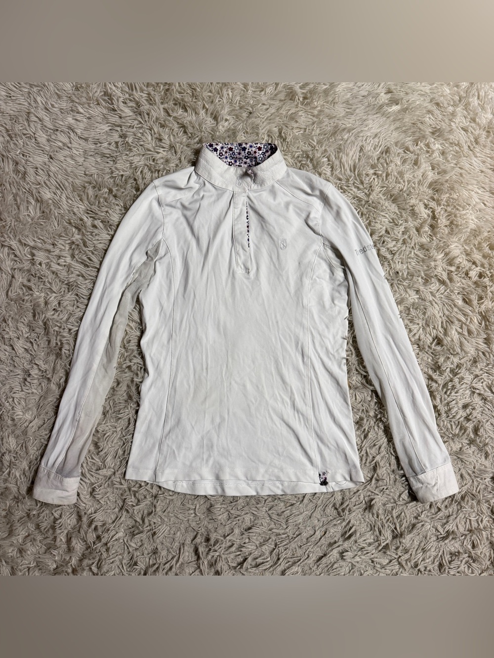 Women’s Small White Tredstep Long Sleeve Horseback Riding Show Shirt